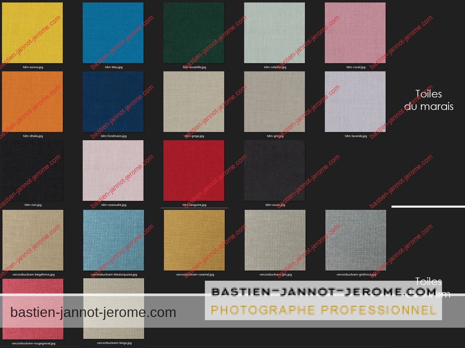 Brochure albums rigides toile ART couleurs web Bastien JANNOT JEROME